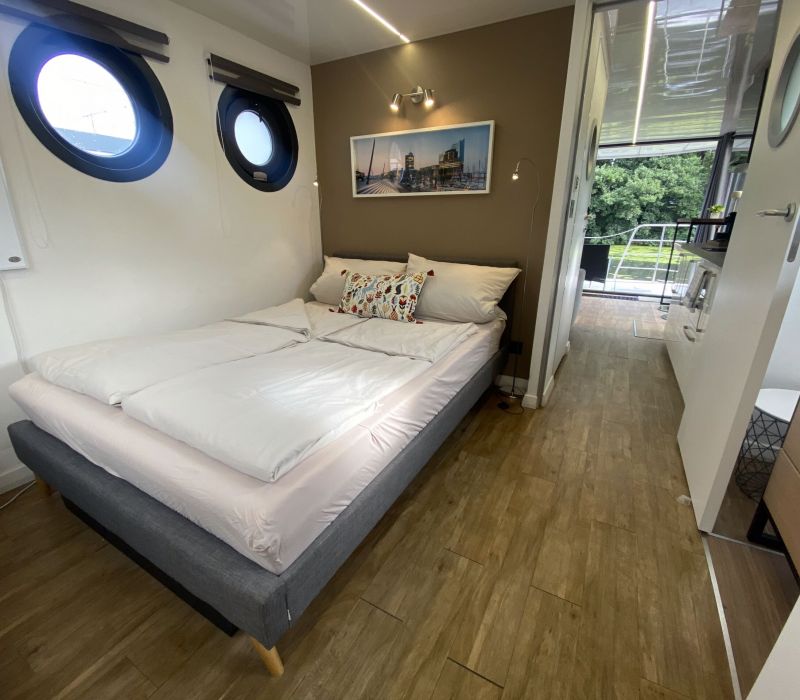 Schlafzimmer im Hausboot